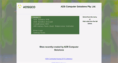 Desktop Screenshot of adsgeo.com.au